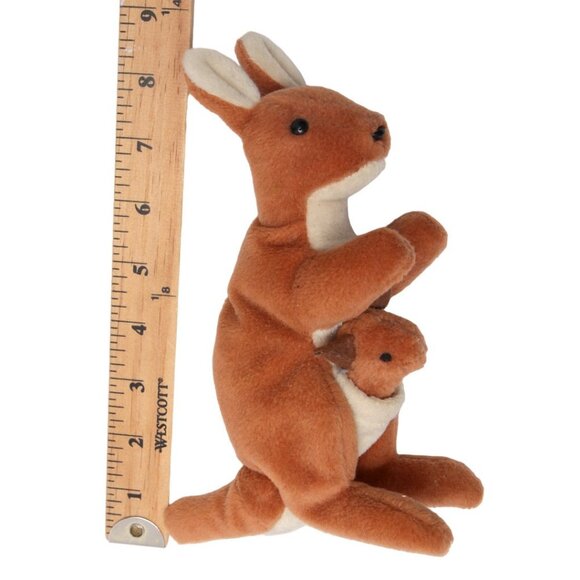 Vintage TY Beanie Baby POUCH Kangaroo Joey 1996 Stuffie Toy Plush Australia - Picture 6 of 8